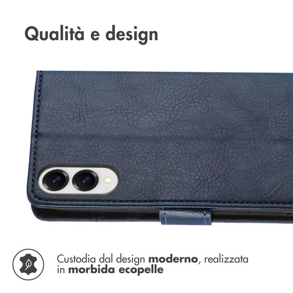 imoshion Cover a libro di Lusso Samsung Galaxy S25 Edge - Blu scuro