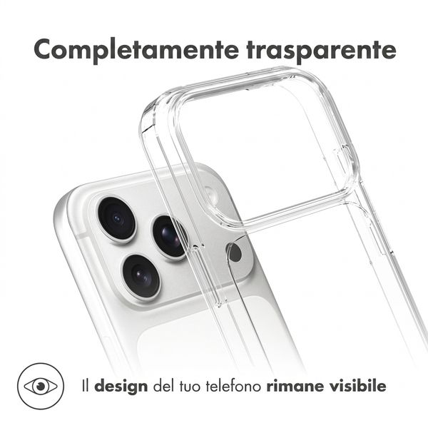 Accezz Cover Posteriore Xtreme ad Alta Protezione Apple iPhone 18 Pro / 17 Pro - Trasparente