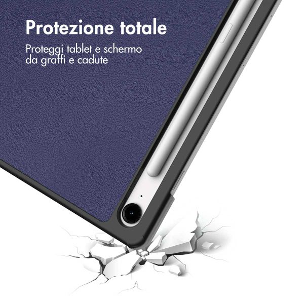 imoshion Cover a libro Trifold Samsung Galaxy Tab S10 FE Plus - Blu scuro