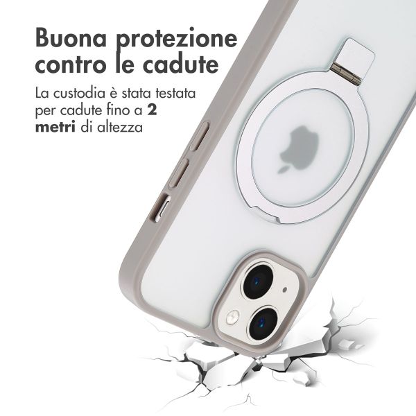 Accezz Cover con anello e supporto con MagSafe Apple iPhone 14 - Grigio