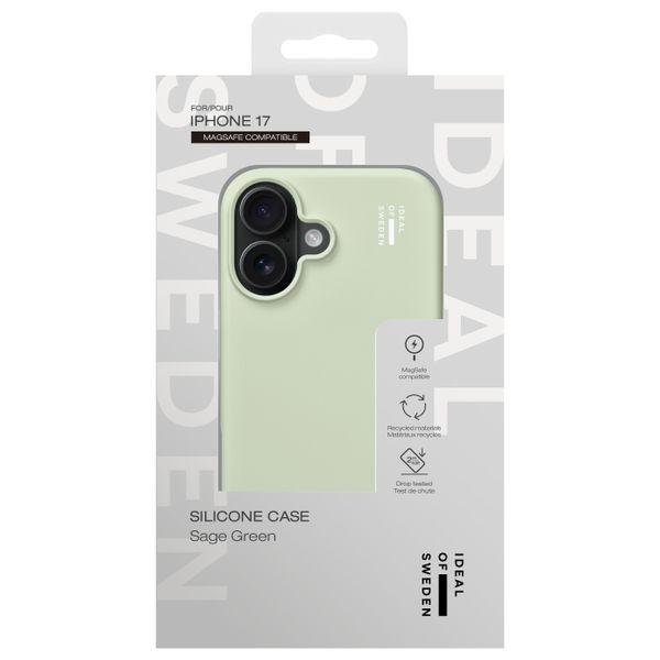 iDeal of Sweden Cover in silicone con MagSafe Apple iPhone 17 - Sage Green
