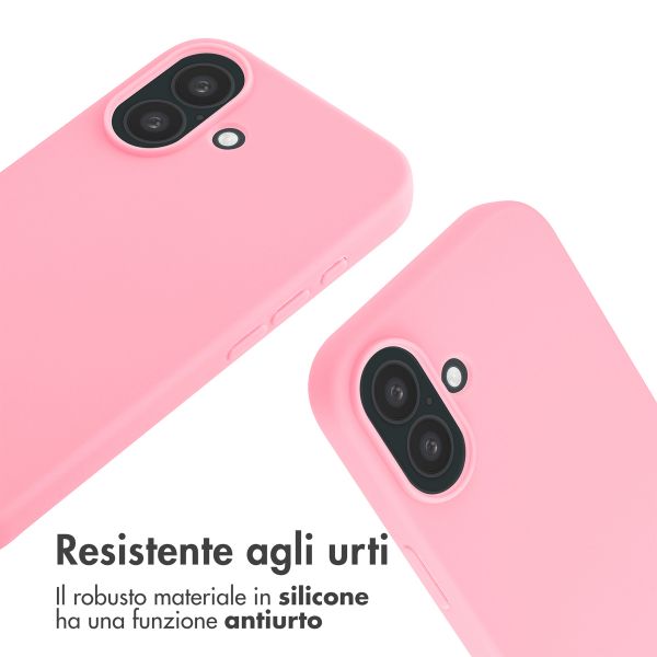 imoshion Cover in Silicone con Cordino Apple iPhone 16 - Rosa