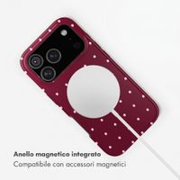 Selencia Cover posteriore Vivid con MagSafe Apple iPhone 17 Pro - Happy Dots Burgundy