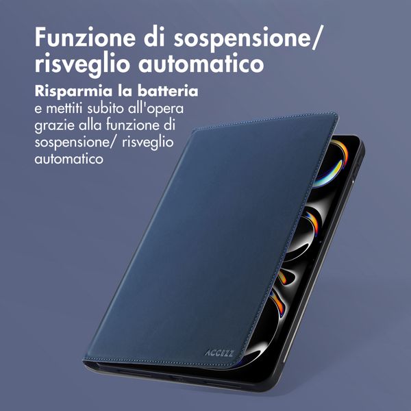 Accezz Cover Tablet Classica Apple iPad Pro 11 (2025) M5 / (2024) M4 - Blu scuro