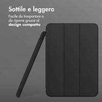 Accezz Cover a libro in silicone Smart Samsung Galaxy Tab A9 8.7 pollici - Nero