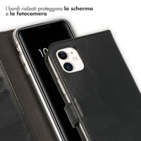 Selencia Cover a libro in vera pelle Apple iPhone 11 - Nero