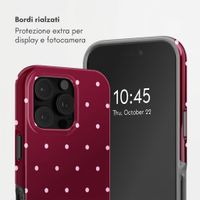Selencia Cover Posteriore Vivid Apple iPhone 16 Pro Max - Happy Dots Burgundy