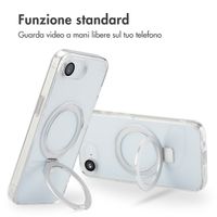 Accezz Cover con anello e supporto con MagSafe Apple iPhone 17e / 16e - Trasparente
