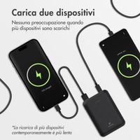 imoshion Powerbank compatta da 10.000 mAh – Powerbank piccola – Quick Charge e Power Delivery – Nero