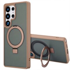Accezz Cover con anello e supporto con MagSafe Samsung Galaxy S25 Ultra - Marrone