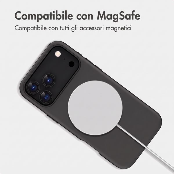 imoshion Cover posteriore Color con Thin MagSafe Ring Apple iPhone 18 Pro Max / 17 Pro Max - Nero