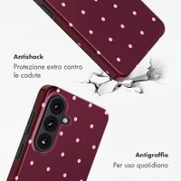 Selencia Cover posteriore Vivid con MagSafe Samsung Galaxy S26 FE - Happy Dots Burgundy
