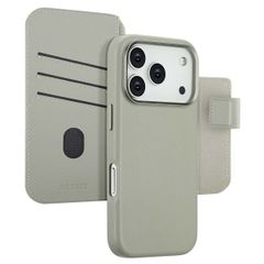 Accezz Cover in pelle 2 in 1 con MagSafe Apple iPhone 17 Pro - Light Grey