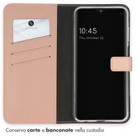Selencia Cover a libro in vera pelle Samsung Galaxy A25 (5G) - Dusty Pink