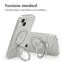 Accezz Cover con anello e supporto con MagSafe Apple iPhone 15 - Trasparente