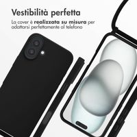 imoshion Cover in Silicone con Cordino Apple iPhone 16 Plus - Nero
