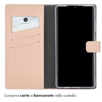 Selencia Cover a libro in vera pelle Samsung Galaxy S25 Ultra - Dusty Pink