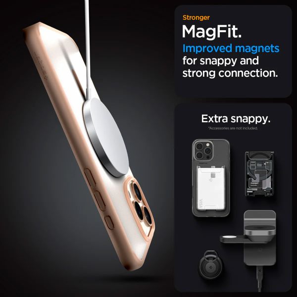 Spigen Cover Posteriore Ultra Ibrida con MagSafe Apple iPhone 16 Pro Max - Frost Rose Titanium