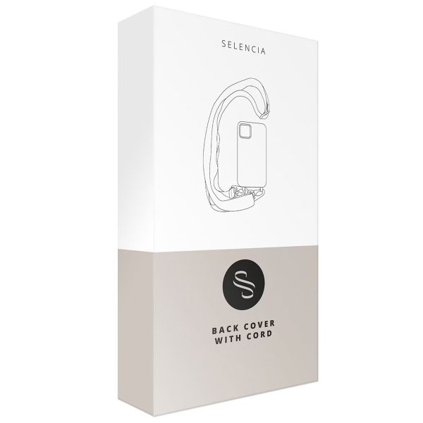 Selencia Cover per telefono Nova Croco con cordino e portacarte Apple iPhone 13 - Nero