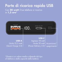 imoshion Powerbank Ultra Series in alluminio da 10.000 mAh – Quick Charge e Power Delivery – Nero