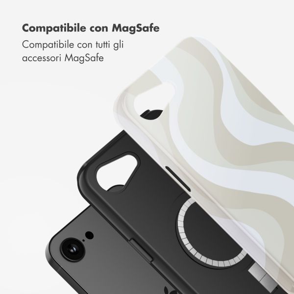 Selencia Cover posteriore Vivid con MagSafe Apple iPhone 17e / 16e - Desert Waves Beige