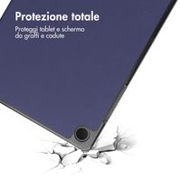imoshion Cover a libro Trifold Samsung Galaxy Tab A9 Plus - Blu scuro