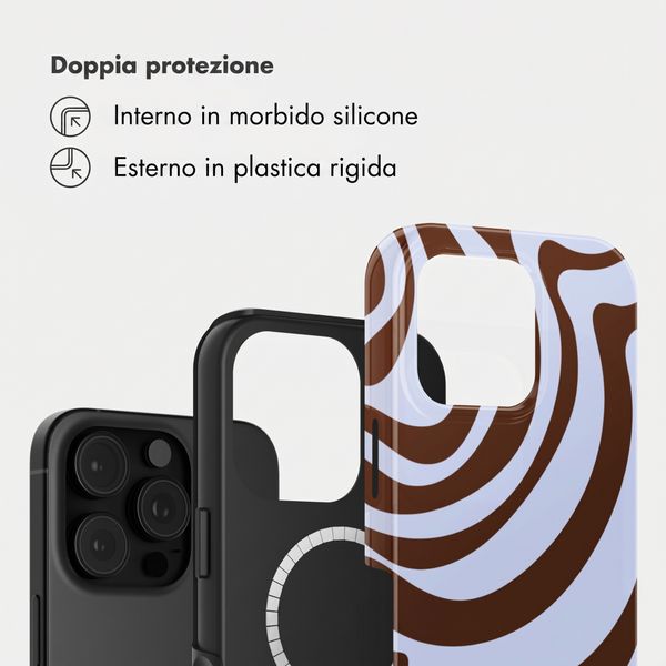 Selencia Cover posteriore Vivid con MagSafe Apple iPhone 16 Pro - Dream Swirl Chocolate