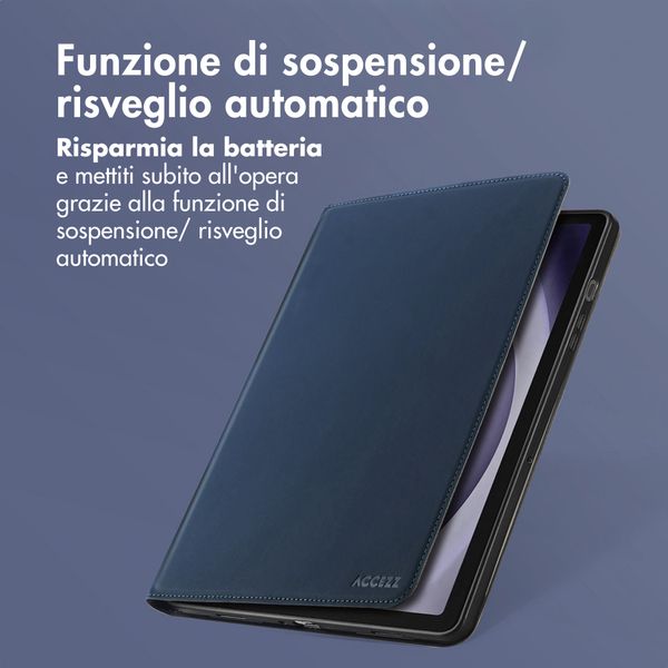 Accezz Cover Tablet Classica Samsung Galaxy Tab A9 Plus - Blu scuro