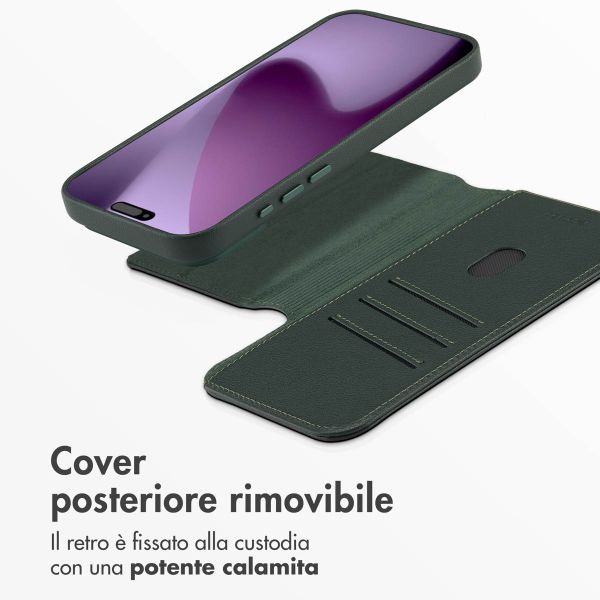 Accezz Cover in pelle 2 in 1 con MagSafe Apple iPhone 17 Pro Max - Cedar Green