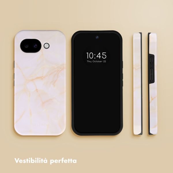 Selencia Cover posteriore Vivid con MagSafe Google Pixel 10a - Golden Beige Marble
