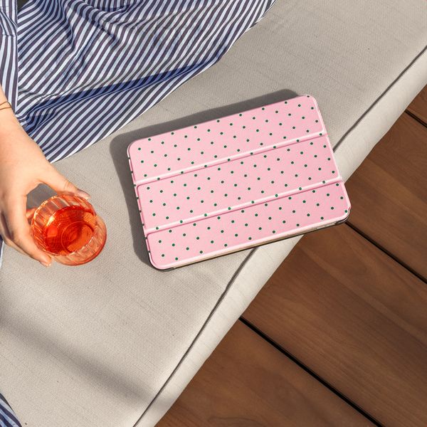 imoshion Cover Trifold Design Apple iPad 9 (2021) 10.2 pollici / iPad 8 (2020) 10.2 pollici / iPad 7 (2019) 10.2 pollici - Happy Dots