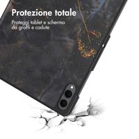 imoshion Cover Trifold Design Samsung Galaxy Tab S11 Ultra - Black Marble