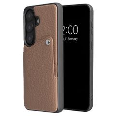 Selencia Cover posteriore Riva con portacarte Samsung Galaxy S26 - Mocha Brown