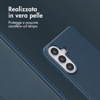 Accezz Cover in Pelle con MagSafe Samsung Galaxy S26 Plus - Nightfall Blue
