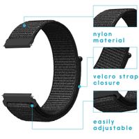 imoshion Cinturino in nylon Samsung Galaxy Watch 4 / 5 / 6 / 7 / FE (20 mm) - Nero