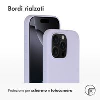 Accezz Cover in silicone liquido con MagSafe Apple iPhone 16 Pro - Viola