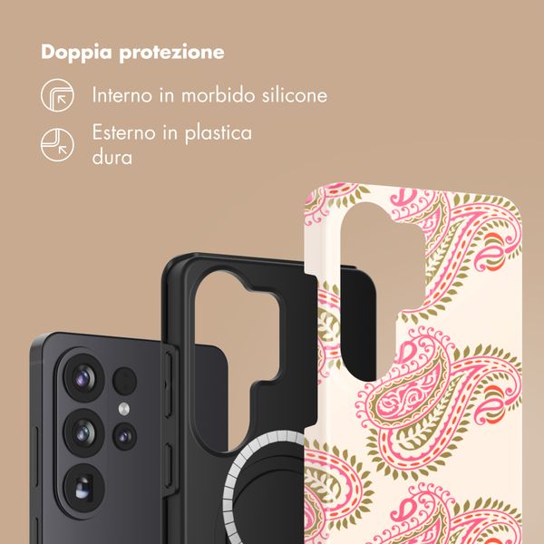 Selencia Cover posteriore Vivid con MagSafe Samsung Galaxy S26 Ultra - Paisley Blush