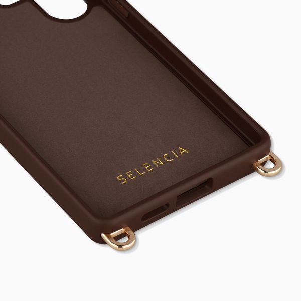 Selencia Cover posteriore Rivièra con MagSafe con ganci rimovibili Samsung Galaxy S26 Ultra - Choco Brown