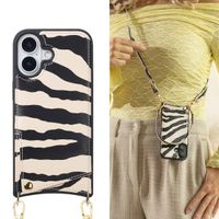 Selencia Cover per telefono Nova con cordino e portacarte Apple iPhone 17 - Zazzy Zebra