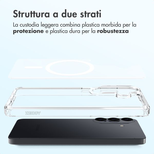 Accezz Cover posteriore Xtreme Impact con MagSafe Samsung Galaxy S26 - Trasparente