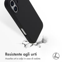 Accezz Cover in silicone liquido con MagSafe Apple iPhone 17 - Nero