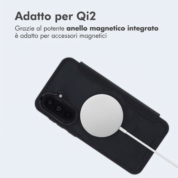 imoshion Bookcase trasparente con MagSafe Samsung Galaxy A37 (5G) - Nero