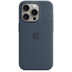 Apple Cover Posteriore in Silicone con MagSafe Apple iPhone 15 Pro - Storm Blue