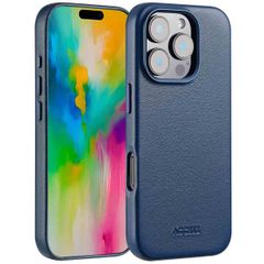 Accezz Cover in Pelle con MagSafe Apple iPhone 16 Pro - Nightfall Blue