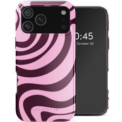 Selencia Cover posteriore Vivid con MagSafe Apple iPhone 18 Pro / 17 Pro - Wavy Swirl Pink Plum