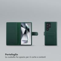 Selencia Libreria rimovibile Olyn con MagSafe Samsung Galaxy S24 Ultra - Verde