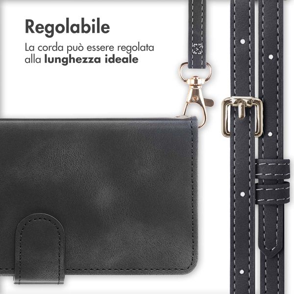 imoshion Cover a libro con Cordino Apple iPhone 14 / 13 - Nero