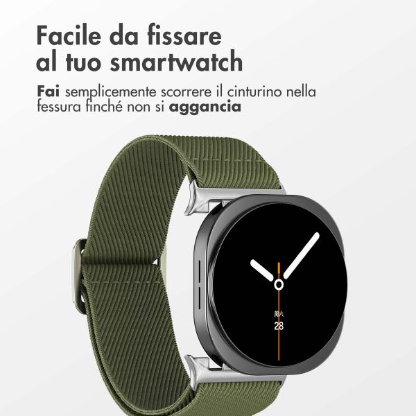 imoshion Cinturino in nylon elastico Samsung Galaxy Watch 8 (40/44mm) / Classic (46mm) - Verde
