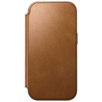 Nomad Cover a libro in pelle moderna Apple iPhone 18 Pro / 17 Pro - English Tan