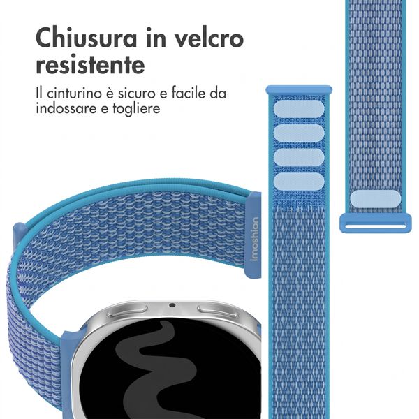 imoshion Cinturino in nylon Samsung Galaxy Watch 8 (40/44mm) / Classic (46mm) - Marine Blue